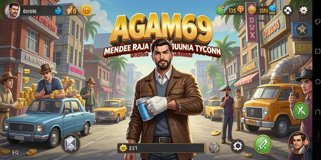 Tampilan gameplay AGAM69 dengan berbagai opsi bisnis menanti Anda.