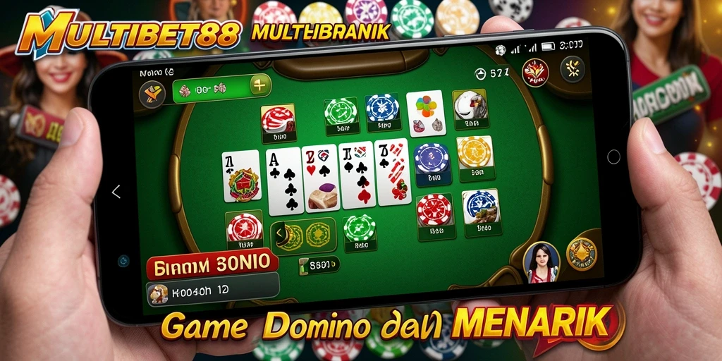 Tampilan gameplay seru dari MULTIBET88 yang menggambarkan permainan Domino.