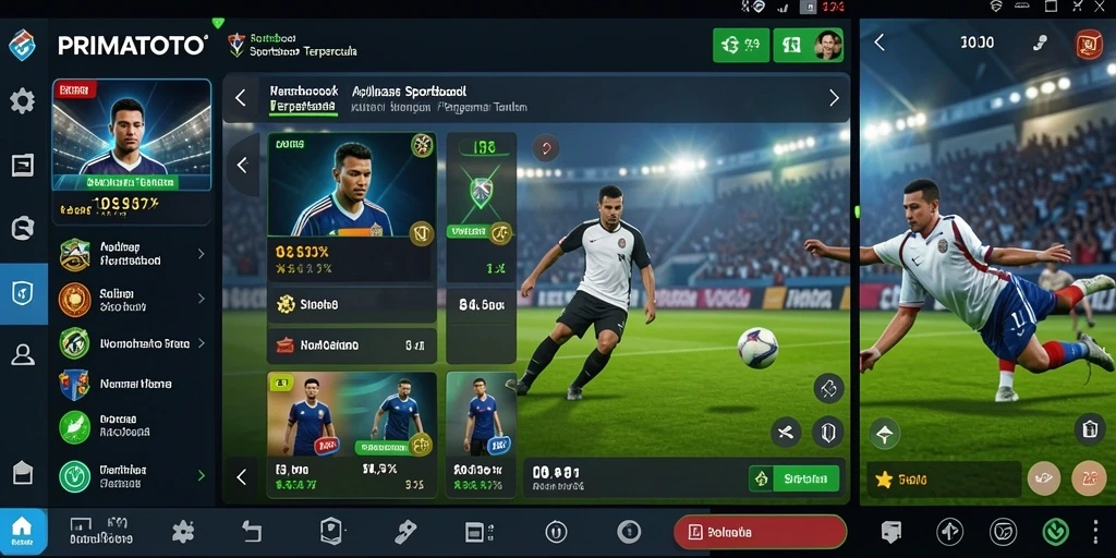 Tampilan screenshot PRIMATOTO yang menunjukkan fitur taruhan olahraga yang menarik.