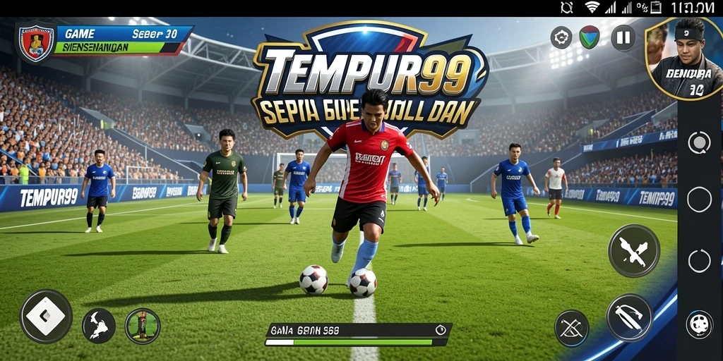 Tampilkan gameplay sepak bola yang mendebarkan di TEMPUR99.