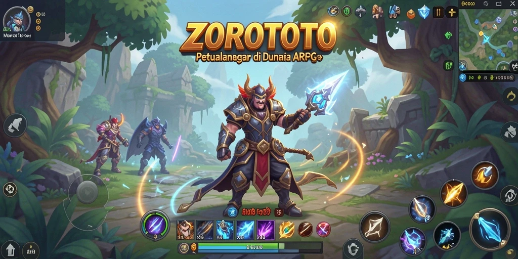 Tampilan menakjubkan dari gameplay ARPG di ZOROTOTO.